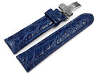Bracelet montre African cuir de veau véritable bleu 18mm 20mm 22mm 24mm NEUF