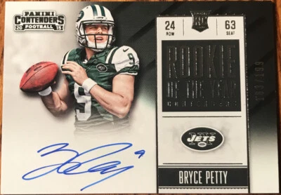 2015 Panini Contenders ROY Contenders Autographs Rookie Premiere Bryce Petty - Image 1 of 3