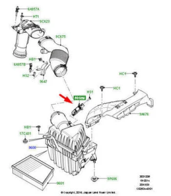 NEW LAND ROVER DISCOVERY SPORT L505 MASS AIR FLOW SENSOR LR019830 OEM - Image 1 of 2
