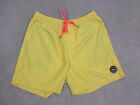 Quiksilver Boardshorts Mens Extra Large Yellow Hybrid Swim Trunks Bathing Suit *