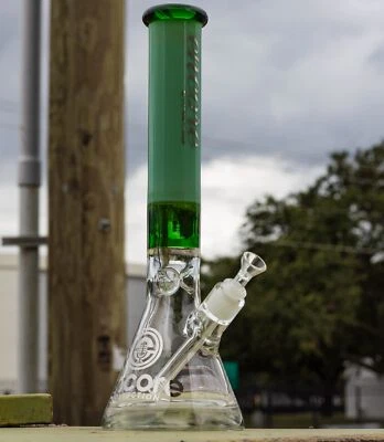 16" Super Thick Quad Section 50MM Bong Pounder Beaker Hookah Water Pipe - Image 1 of 4