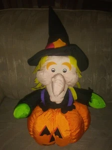 Midwestern Home Products Witch Pumpkin Puffalump Halloween Plush 18" Jack O... - Picture 1 of 10