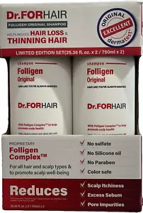 Dr. FORHAIR Folligen Original Shampoo 750ml x 2 (25.36z x 2) New - for Hair Loss - Picture 1 of 6