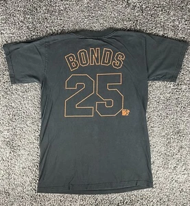 Vintage Y2K Majestic Barry Bonds #25 Jersey Nummer T-Shirt Herren Größe Medium Baumwolle - Bild 1 von 8