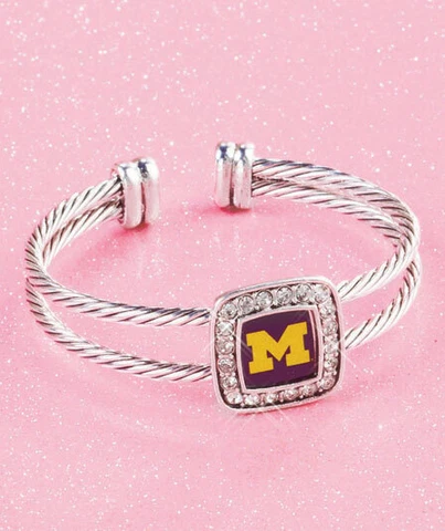 College Football Basketball Team Cuff Bracelet Tigers Longhorns Wolverines Vols Cover