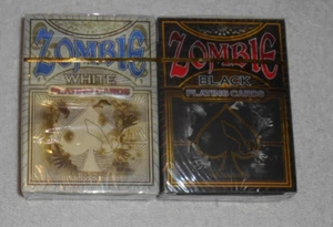2 Decks Zombie Playing Cards Black White 2013 Warpunk Games - Picture 1 of 2