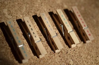Set/6 PRIORITY wooden clothespin bulletin board pushpins, thumbtacks, or magnets - Image 1 of 4