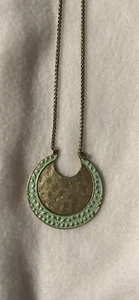 $59 Lucky Brand gold tone blue stone thread & bead cuff bracelet Lj3 - Picture 1 of 6