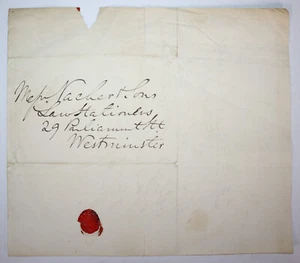 1843 Nacher & Sons Law Stationers LETTER from Mr MATHESON Sealed Hand Written - Picture 1 of 8