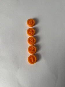 Downfall Kompatibel Orange Zähler 1,2,3,4 & 5 Ersatz Set Brettspiel - Bild 1 von 8