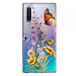 For Samsung Galaxy Note 10 Plus Shockproof Spring Flowers Butterflies Case - Picture 1 of 3