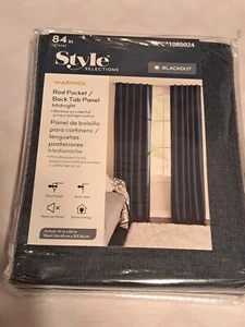 Curtain Panel 42" W X 84" L Midnight Blue Blackout New - Picture 1 of 5