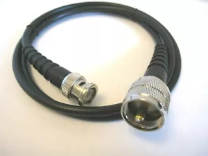 50cm PL259 to BNC RG58 C/U High Spec Coax RF Pigtail Lead 50 Ohm UHF RF UK - Picture 1 of 6