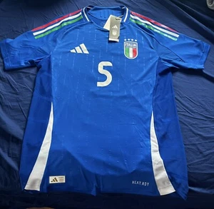 Italy Euro 2024. Riccardo Calafiori Authentic Home Kit. #5 - Picture 1 of 5