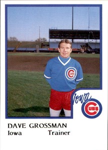 1986 Iowa Cubs ProCards #12 Dave Grossman Trainer - NM Baseball Card
