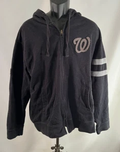 Sudadera con Capucha Majestic Washington Nationals Gris Escala Clubhouse Cremallera Completa Talla XL - Imagen 1 de 4