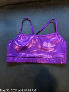 Balera METALLIC RACERBACK/CROP BRA HALF TOP ML 2962 Dance/Competition LC B - Bild 1 von 2