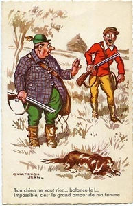 Ilustrador Jean Chaperón. Humor. La Caza. - Picture 1 of 1