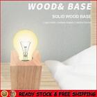 Solid Wood Table Lamp Base E27 220V Wooden Light Holder w/Switch Line (G)