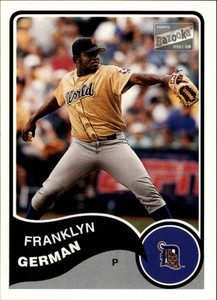 2003 Bazooka Baseball Card #62 Franklyn German