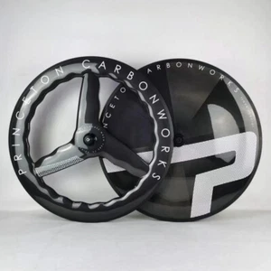 700c Carbon TT Zeitfahren Rennrad Vorne Welle 3 Speichen Hintere Scheibenradsatz - Bild 1 von 13