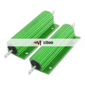 2 Pcs 100W 400Ohm Aluminum Case Wire Wound Resistance Resistors 6x2.3cm✦Kd - Picture 1 of 3