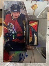 ALEXSANDER BARKOV 2016-17 Upper Deck SPx Premium Materials BLACK Patch Auto 4/5