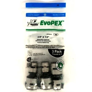 SharkBite EvoPex 38E, #K058Z3, Reducing Coupling, 3/4" x 1/2", Push To Connect - Picture 1 of 5