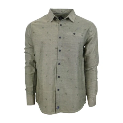 IRON FIST MENS  LS BUTTON UP SHIRT OLIVE - Image 1 of 2