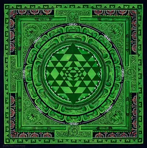 Shree Yantra Mandala Thangka – The Sacred Geometry of Divine Harmony - Picture 1 of 4