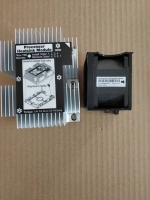 New Lenovo Thinksystem SR590 Heatsink 01KP655 with CPU backet & Fan 01KR062 - Image 1 of 2