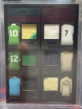 2022 Leaf Game Used Legendary Locker Room. Ali, Pele, Mantle, Namath #1/4