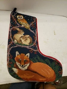 Barbara Eyre Nacht Fuchs Wolle Nadelspitze 18" Strumpf fertig komplett Katha Vintage - Bild 1 von 9