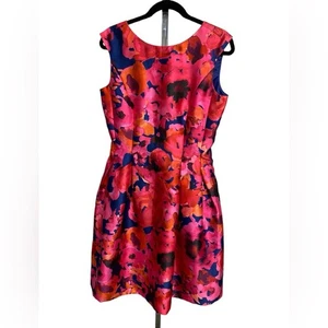 Partykleid Tahari geblümt A-Linie komplett gefüttert mit Taschen Gr. 6 - Bild 1 von 2