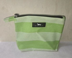 Scout Bags Go Getter Pouch Green/ White Stripe 10x7.75x3 Beach Make-up - Picture 1 of 7
