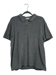 Reiss 'Dalston' Men's Polo Shirt Grey Quarter Zip Size Large - Picture 1 of 11