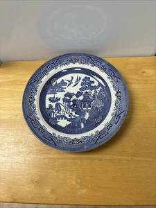 Zwei moderne Churchill "Willow Blue" (England) Speiseteller - 10 1/4" neuwertig - Bild 1 von 3