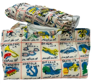 Nuevo con etiquetas Two's Company Mapa del Mundo Paraguas de Viaje con Bolsa, Compacto, Ligero - Imagen 1 de 14