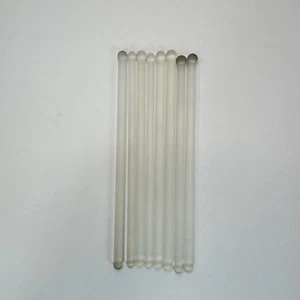 Menge 8 Vintage Milchglas Klarglas Rührstäbchen Getränk Rührstäbchen - Bild 1 von 8