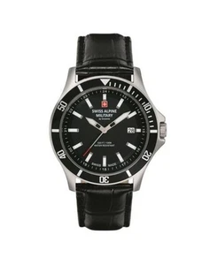 SWISS ALPINE MILITARY Men Analog Quartz Casual Watch Classic Dress Black Dial Wa - Picture 1 of 10