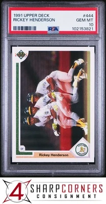 Rickey Henderson Athletics Hof 1991 cubierta superior PSA 10 Foto 1 de 2