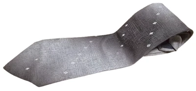 Gravata masculina vintage Avanti California prata/cinza 100% seda ITÁLIA - Imagem 1 de 2
