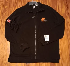 Womens NFL Cleveland Browns Full Zip Fleece. Blk/Org. Size XL - Picture 1 of 8