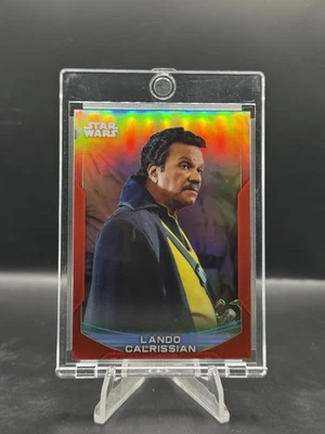 2020 Topps Chrome Star Wars Perspective Lando Calrissian Red Refractor 5/5 #21-F - Image 1 of 2