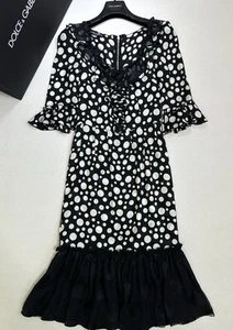 DOLCE & GABBANA dress £3600 worth IT size 38/INT XS/UK 6/US 2 immaculate SILK - Picture 1 of 14