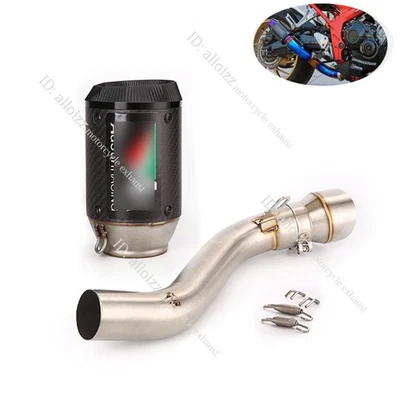 Puntas silenciadoras de carbono tubo medio de escape para Honda CBR650R 2019-2023 CBR650F CB650F Foto 1 de 4