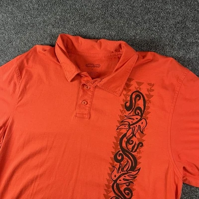 Сумасшедшие рубашки Гавайи красный Tribal рубашка-поло XL 100% Pima хлопок сделано в Перу - Изображение 1 из 4