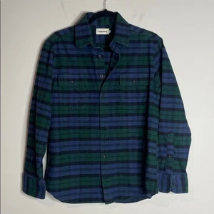 Taylor Stitch The Yosemite Organic Cotton Flannel Shirt in Dark Forest Plaid M - Bild 1 von 7