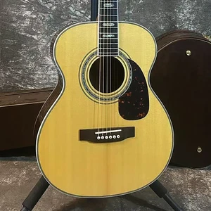 Classic Acoustic Guitar Solid Spruce Top Real Abalone J Type No Hard Case - Picture 1 of 2