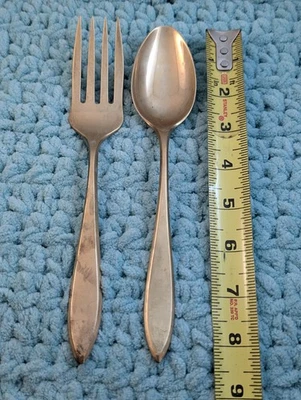 Dirigold Dirilyte REGAL Goldware Serving Fork & Spoon Flatware - Image 1 of 4